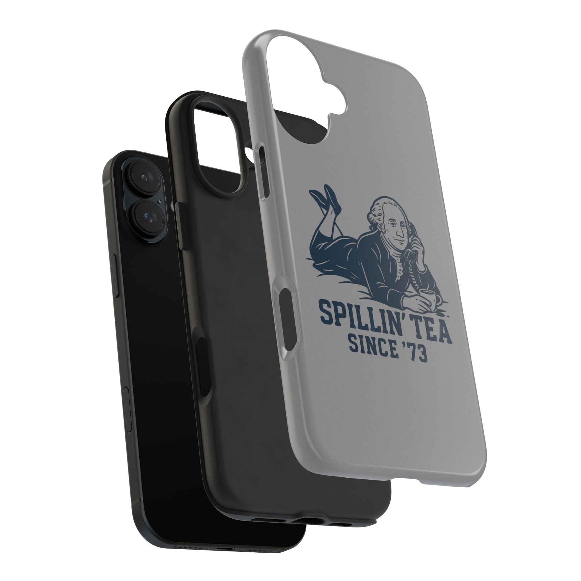 Spillin' Tea Phone Case, Tough Phone Cases for History Lovers, Unique Gift, Durable Phone Cover, Trendy Accessories