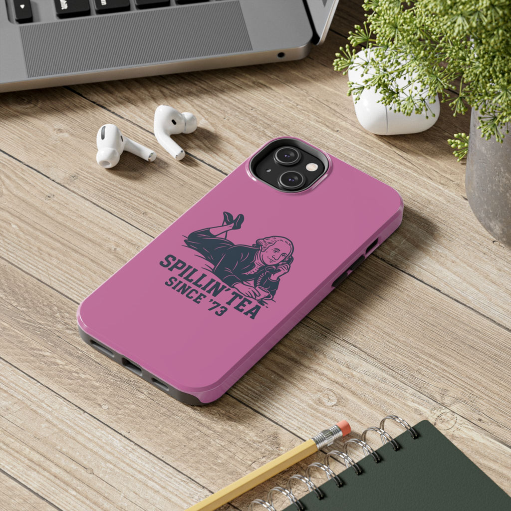 Copy of Spillin' Tea Phone Case, Tough Phone Cases for History Lovers, Unique Gift, Durable Phone Cover, Trendy Accessories