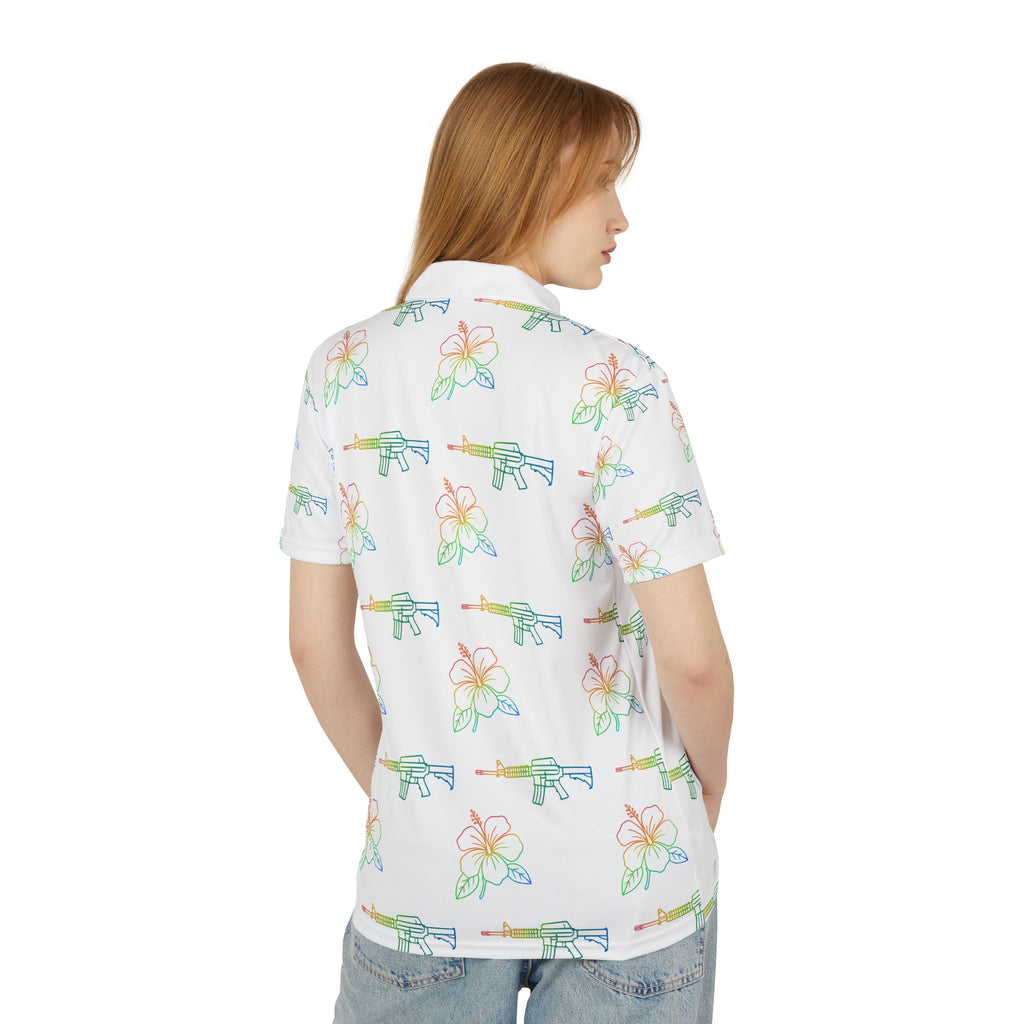 Gats and Blooms Polo Shirt | Trendy Summer Wear, Music Lover Gift, Festival Outfit, Casual Chic, Unique Style