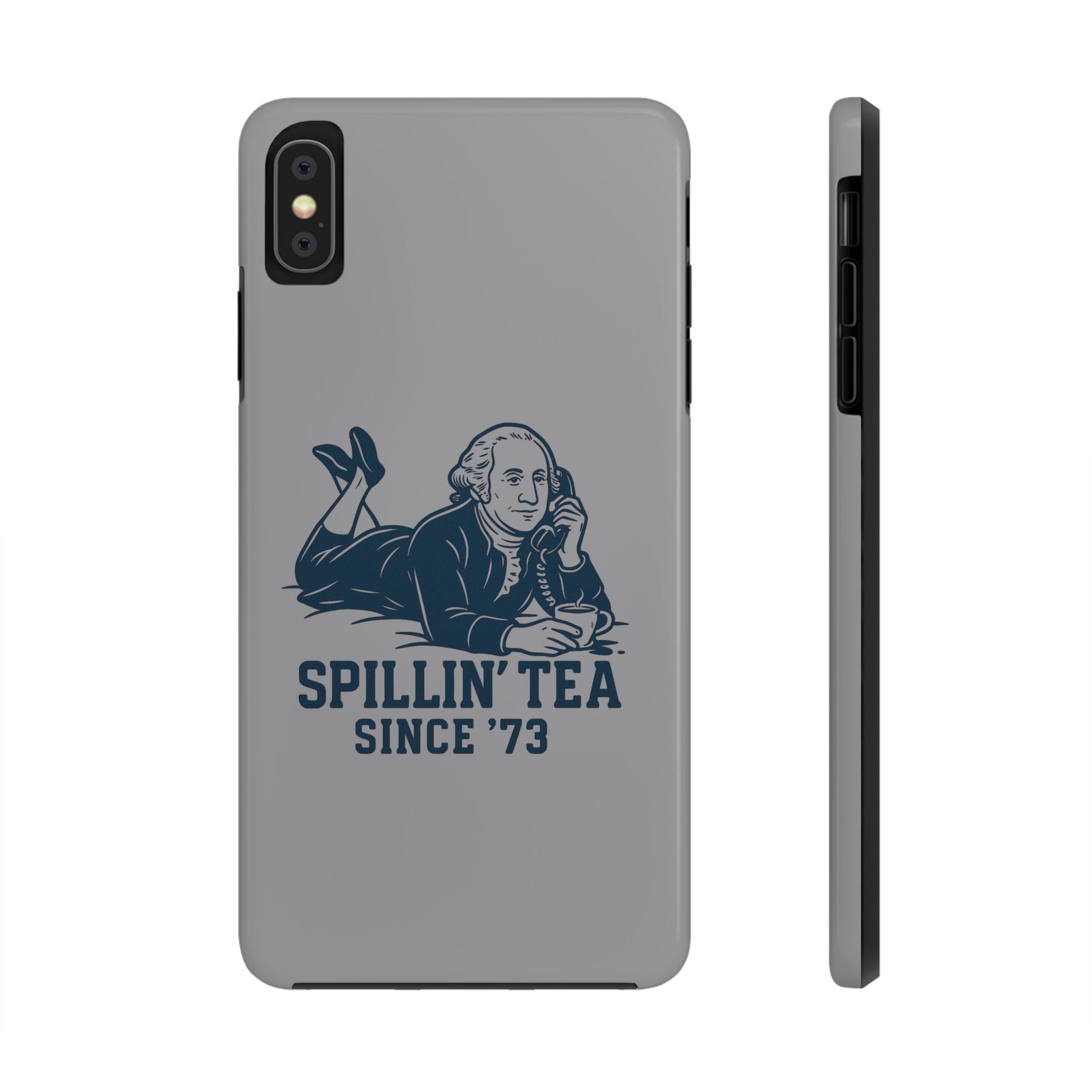 Spillin' Tea Phone Case, Tough Phone Cases for History Lovers, Unique Gift, Durable Phone Cover, Trendy Accessories