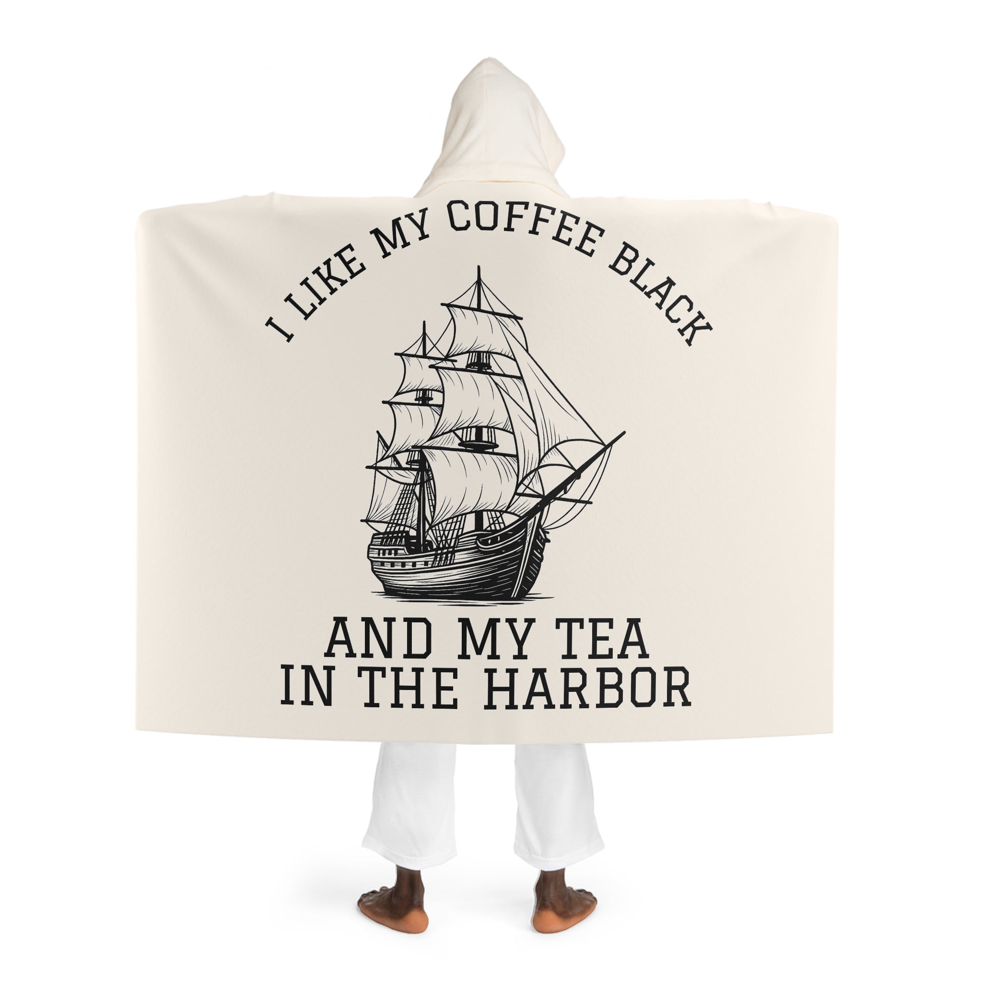 Tea in the Harbor Sherpa Blanket Cream | Perfect for Snuggling, Gift for Home Decor, Movie Night Essential, Warmth for Winter, Relaxing Evenings