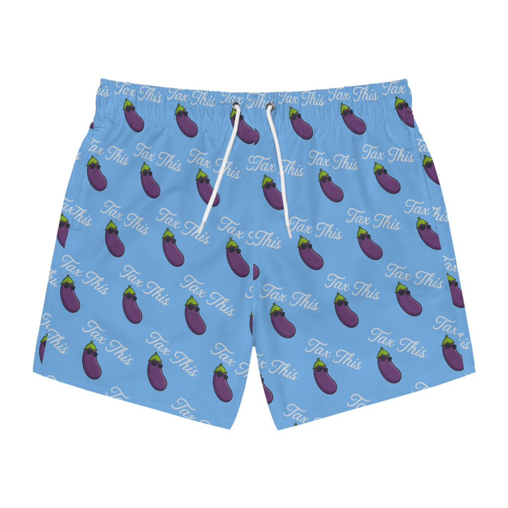 Tax This Fun and Quirky Swim Trunks | Perfect for Summer Beach Days, Pool Parties, or Vacations, Trendy Swimwear for Men, Humorous Gift Idea