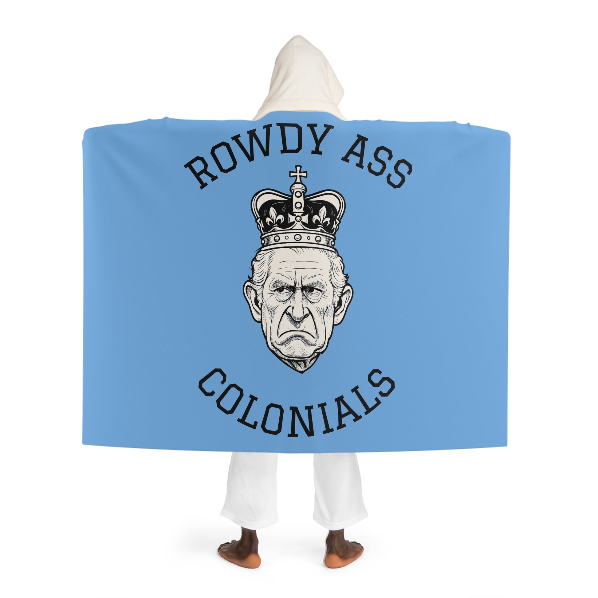 Rowdy Ass Colonials Snoogle Blue | Perfect for Snuggling, Gift for Home Decor, Movie Night Essential, Warmth for Winter, Relaxing Evenings