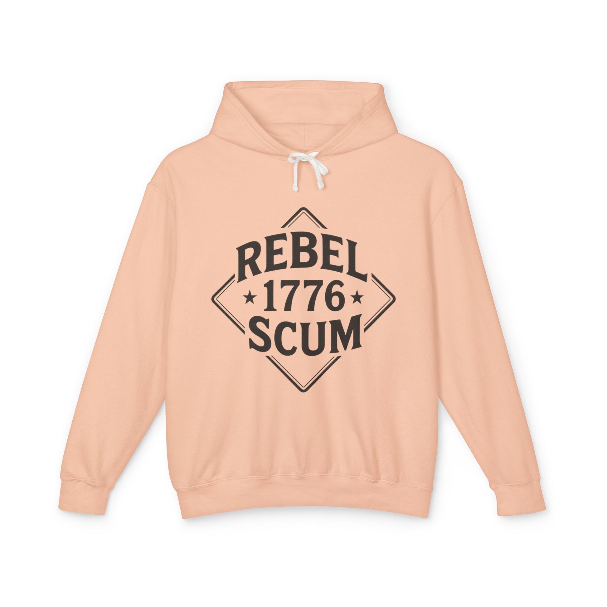 Rebel Scum Lightweight Hoodie, Vintage Graphic Sweatshirt, Unisex Casual Wear, Perfect for Everyday Style, Gift for Rebels