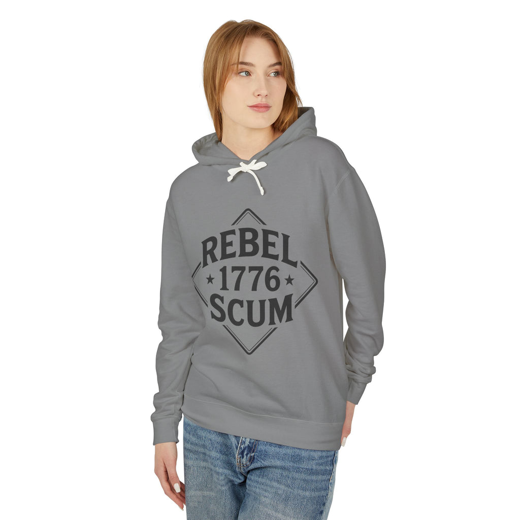Rebel Scum Lightweight Hoodie, Vintage Graphic Sweatshirt, Unisex Casual Wear, Perfect for Everyday Style, Gift for Rebels