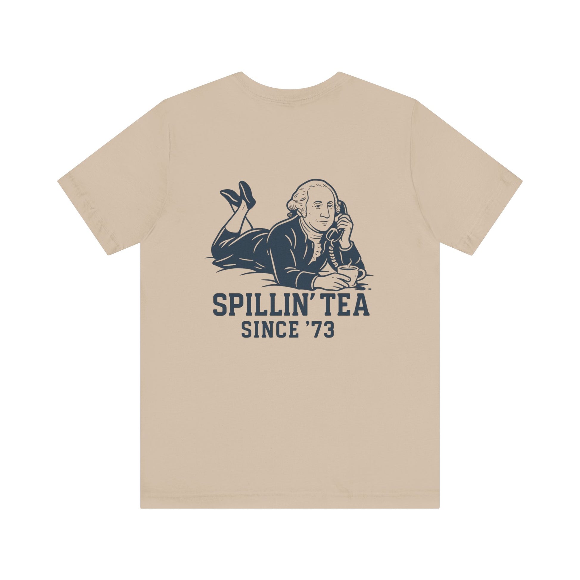 Spillin Tea Unisex Tee, Casual T-Shirt, Gift for Tea Enthusiasts, Humor Shirt, Tea Party Apparel, Spillin' Tea Since '73