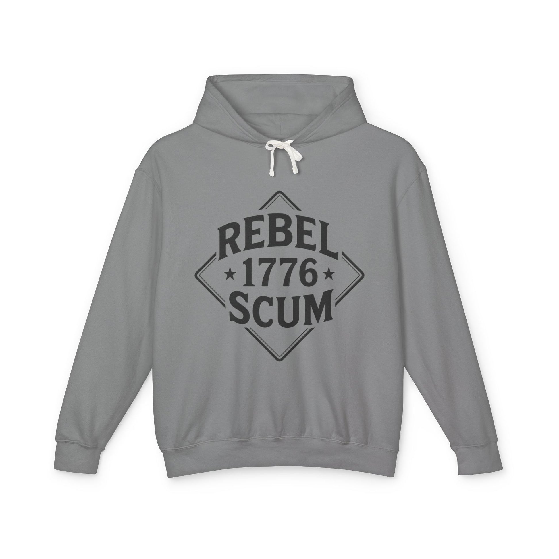 Rebel Scum Lightweight Hoodie, Vintage Graphic Sweatshirt, Unisex Casual Wear, Perfect for Everyday Style, Gift for Rebels