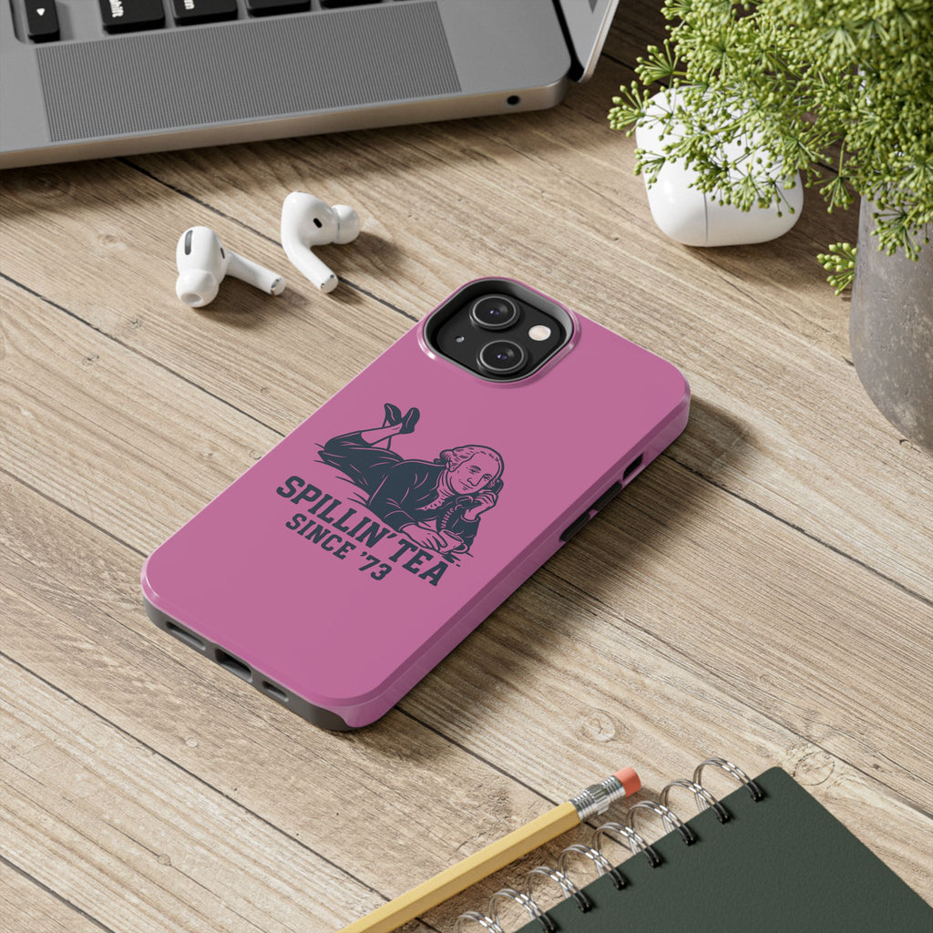 Copy of Spillin' Tea Phone Case, Tough Phone Cases for History Lovers, Unique Gift, Durable Phone Cover, Trendy Accessories