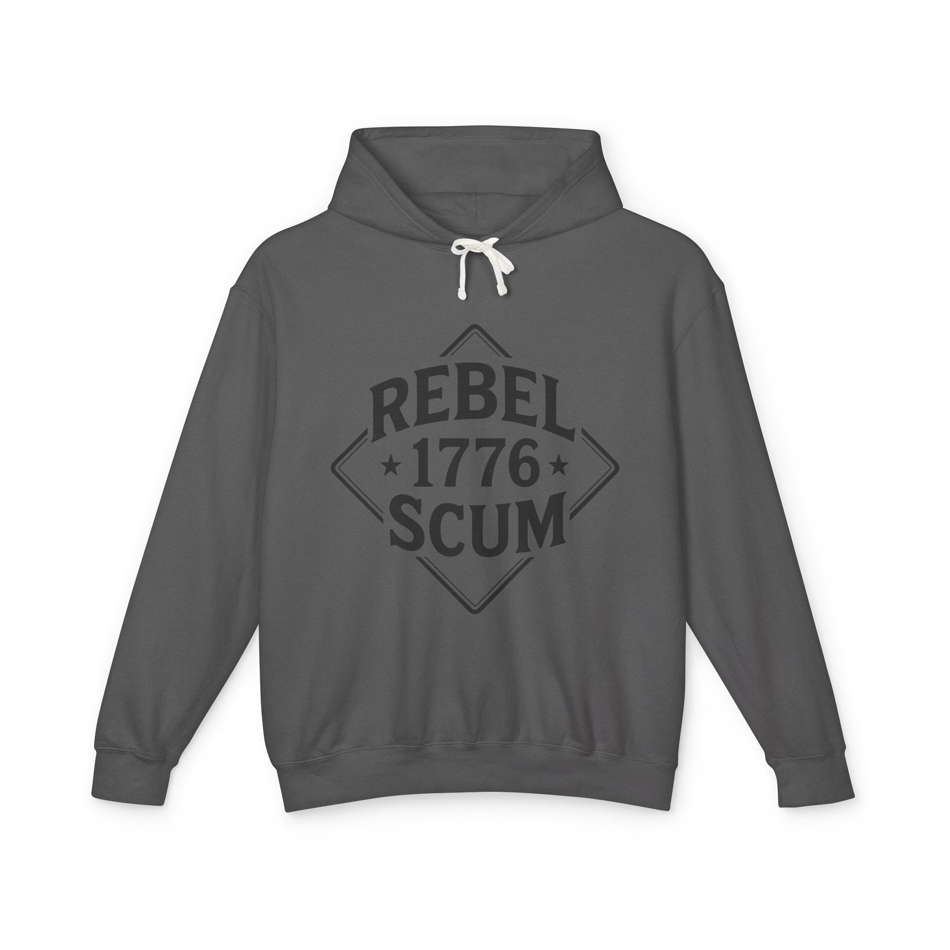 Rebel Scum Lightweight Hoodie, Vintage Graphic Sweatshirt, Unisex Casual Wear, Perfect for Everyday Style, Gift for Rebels