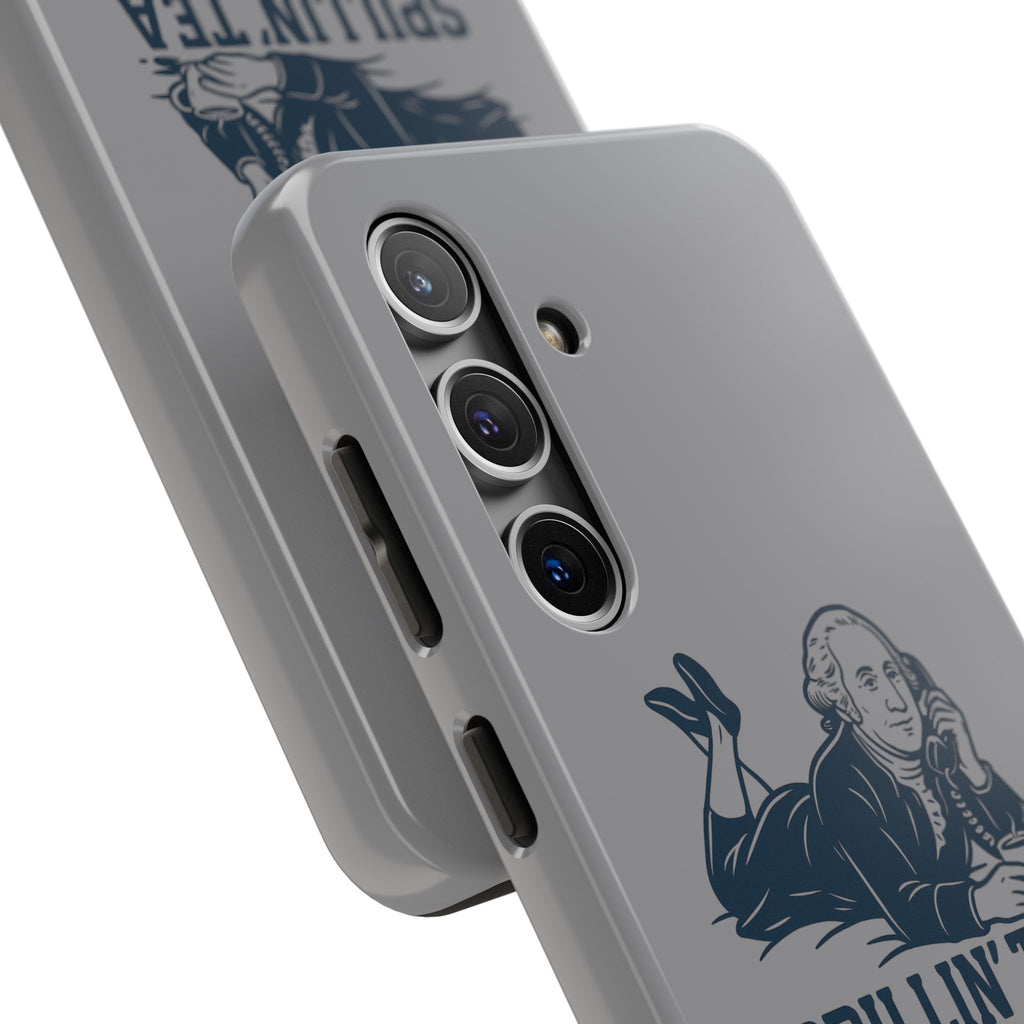Spillin' Tea Phone Case, Tough Phone Cases for History Lovers, Unique Gift, Durable Phone Cover, Trendy Accessories