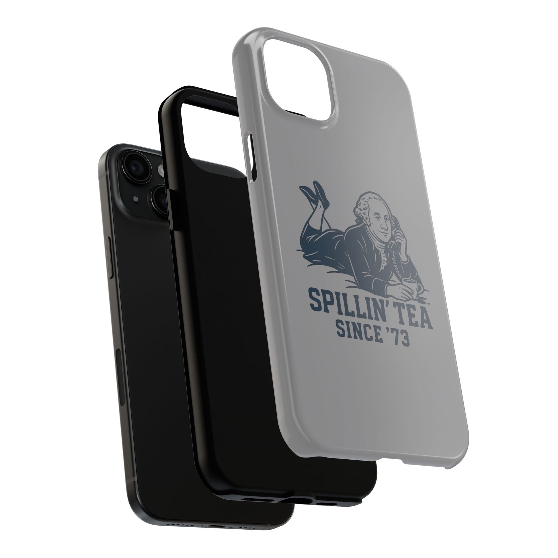 Spillin' Tea Phone Case, Tough Phone Cases for History Lovers, Unique Gift, Durable Phone Cover, Trendy Accessories