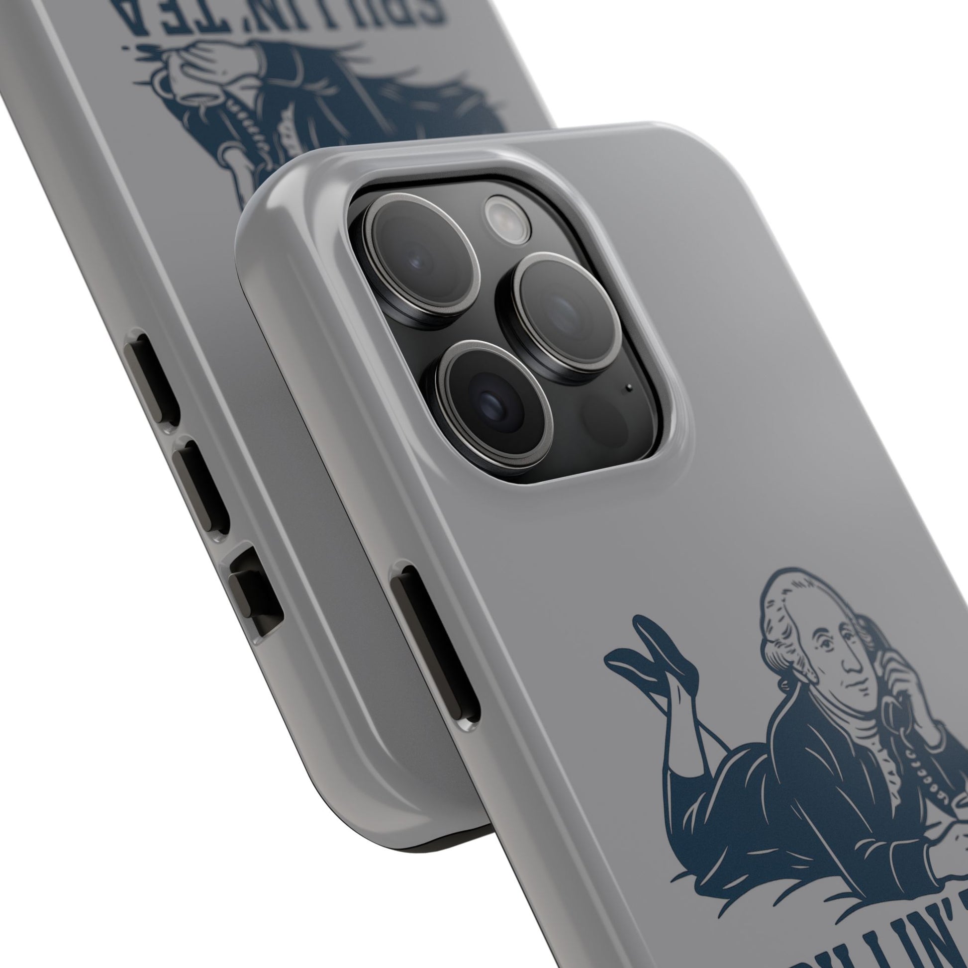 Spillin' Tea Phone Case, Tough Phone Cases for History Lovers, Unique Gift, Durable Phone Cover, Trendy Accessories
