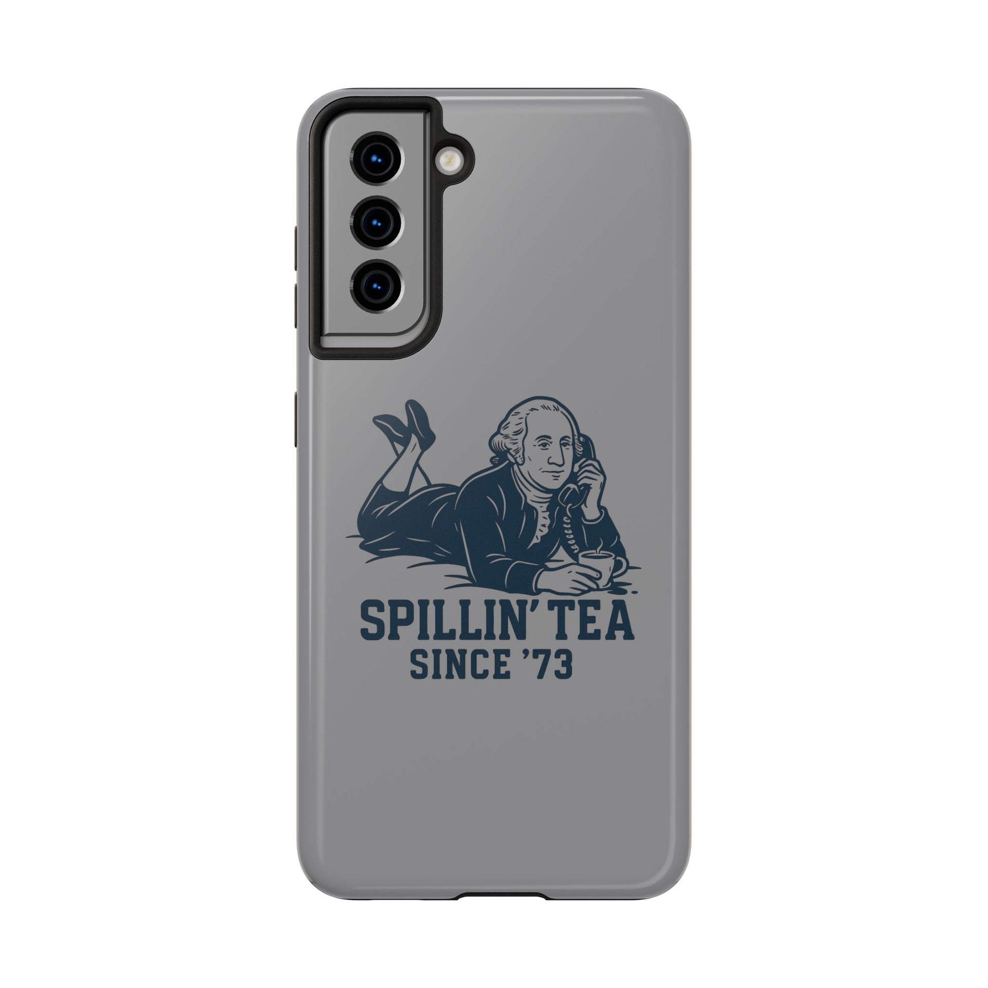 Spillin' Tea Phone Case, Tough Phone Cases for History Lovers, Unique Gift, Durable Phone Cover, Trendy Accessories
