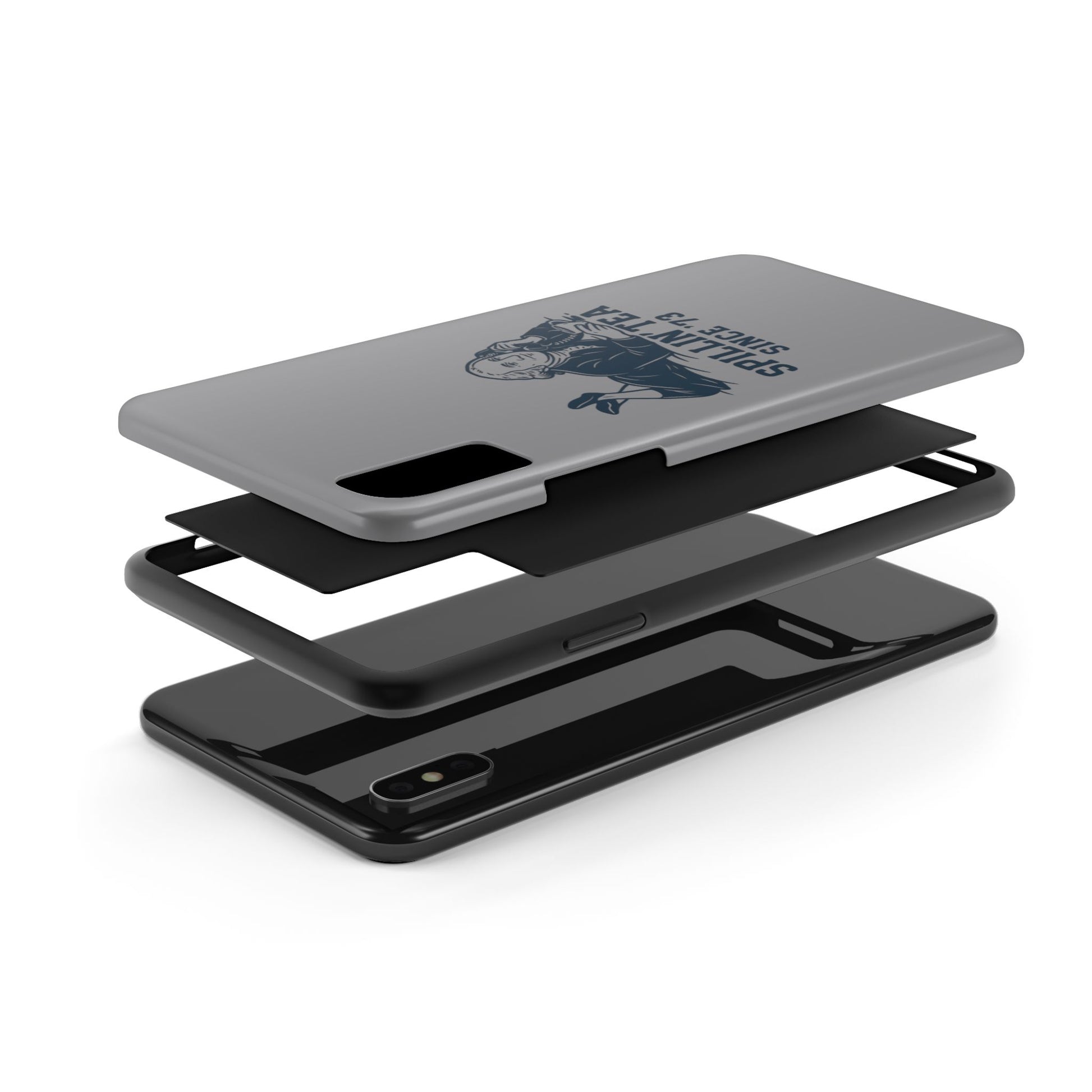 Spillin' Tea Phone Case, Tough Phone Cases for History Lovers, Unique Gift, Durable Phone Cover, Trendy Accessories