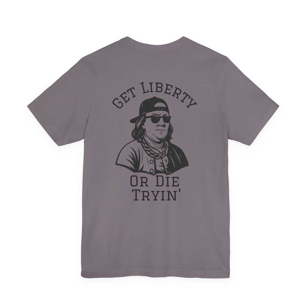 Liberty Graphic Tee - Unisex Jersey Shirt, Casual Wear, Gift for Freedom Lovers, Cool Summer Style, Statement T-Shirt