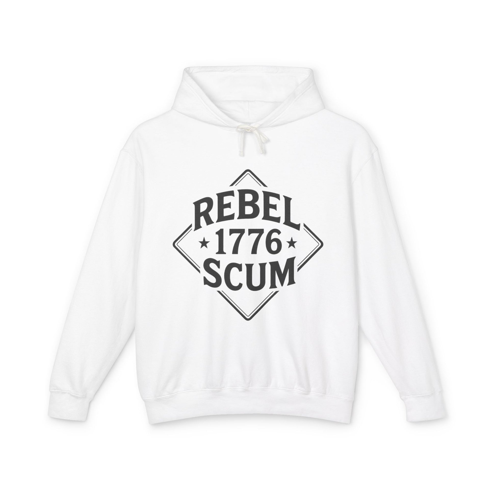 Rebel Scum Lightweight Hoodie, Vintage Graphic Sweatshirt, Unisex Casual Wear, Perfect for Everyday Style, Gift for Rebels