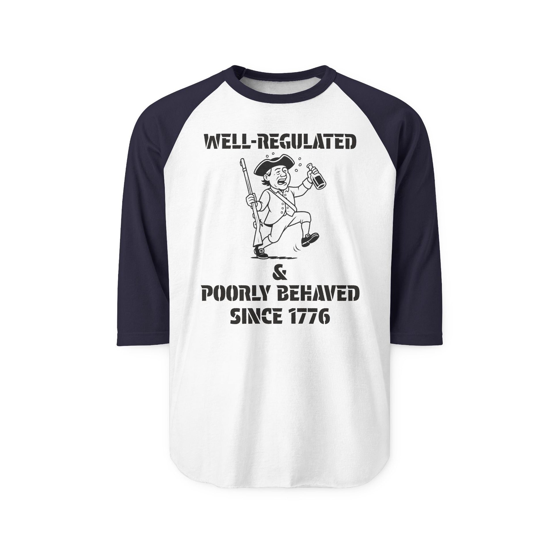 Poorly Behaved Three-Quarter Sleeve Raglan Shirt