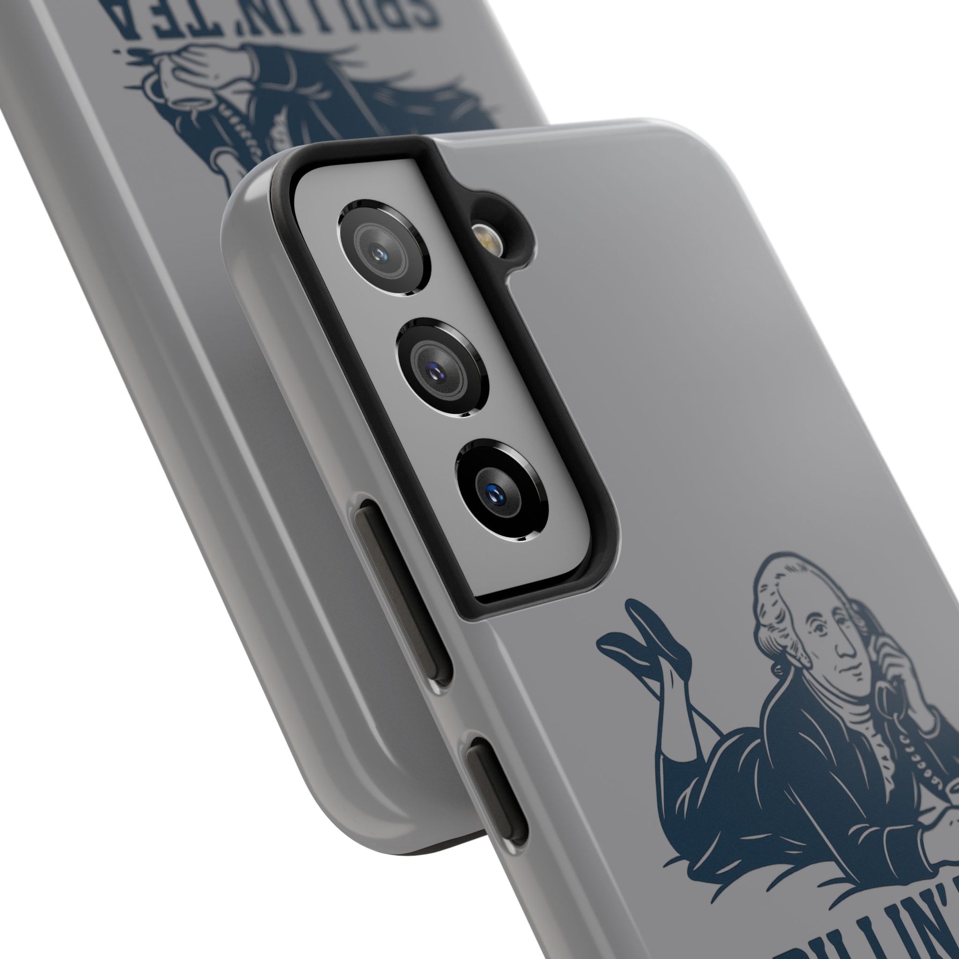Spillin' Tea Phone Case, Tough Phone Cases for History Lovers, Unique Gift, Durable Phone Cover, Trendy Accessories