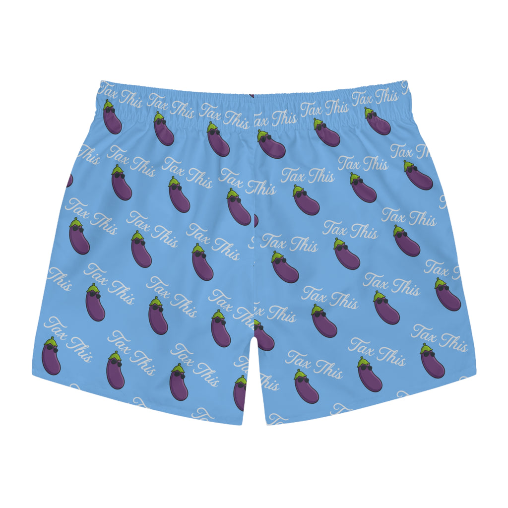 Tax This Fun and Quirky Swim Trunks | Perfect for Summer Beach Days, Pool Parties, or Vacations, Trendy Swimwear for Men, Humorous Gift Idea
