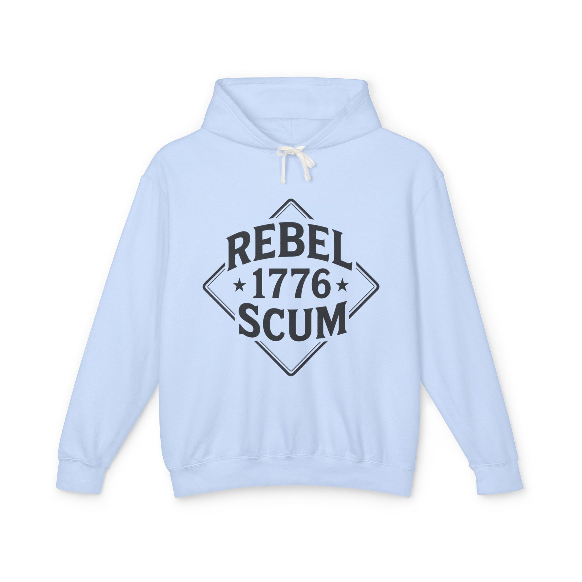 Rebel Scum Lightweight Hoodie, Vintage Graphic Sweatshirt, Unisex Casual Wear, Perfect for Everyday Style, Gift for Rebels