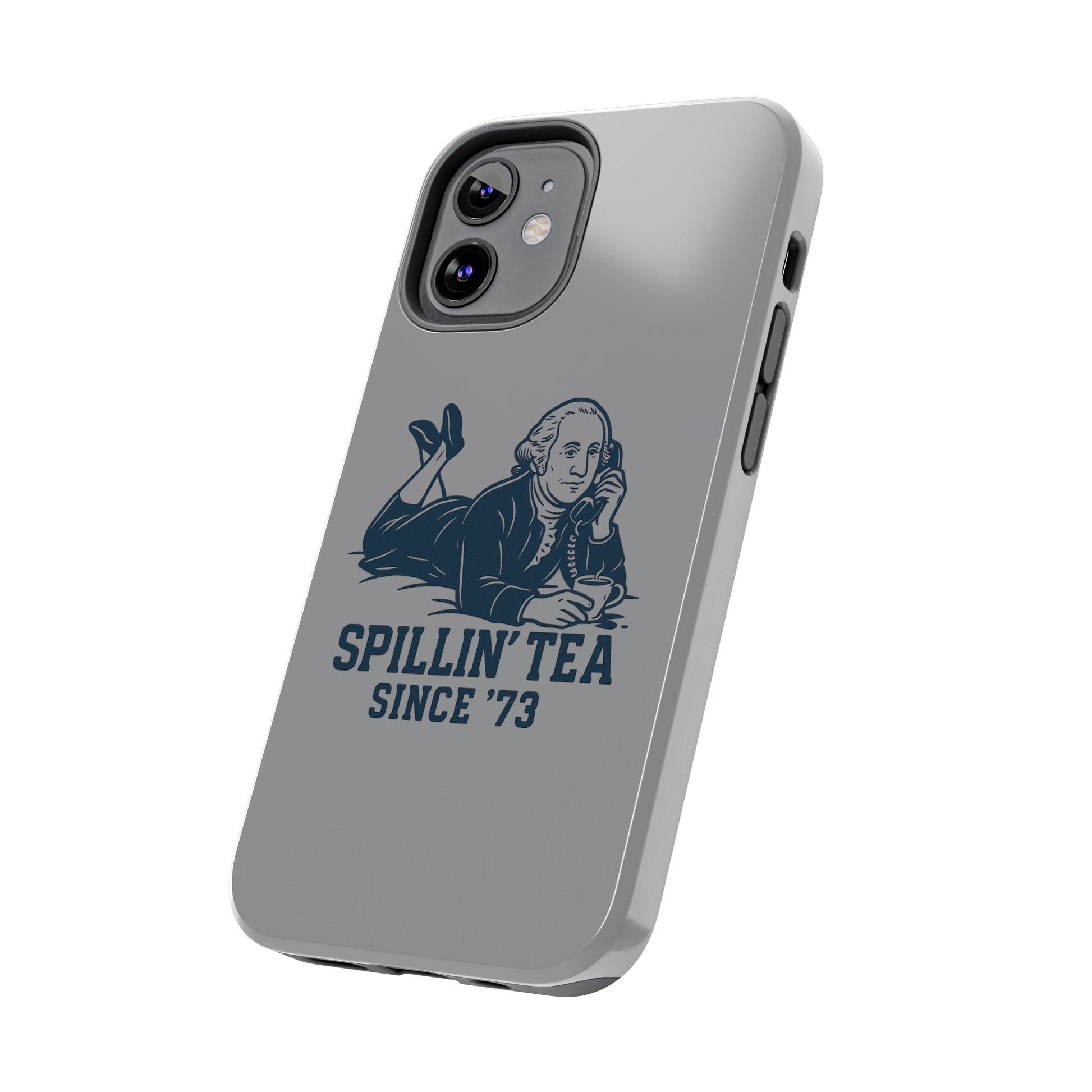 Spillin' Tea Phone Case, Tough Phone Cases for History Lovers, Unique Gift, Durable Phone Cover, Trendy Accessories