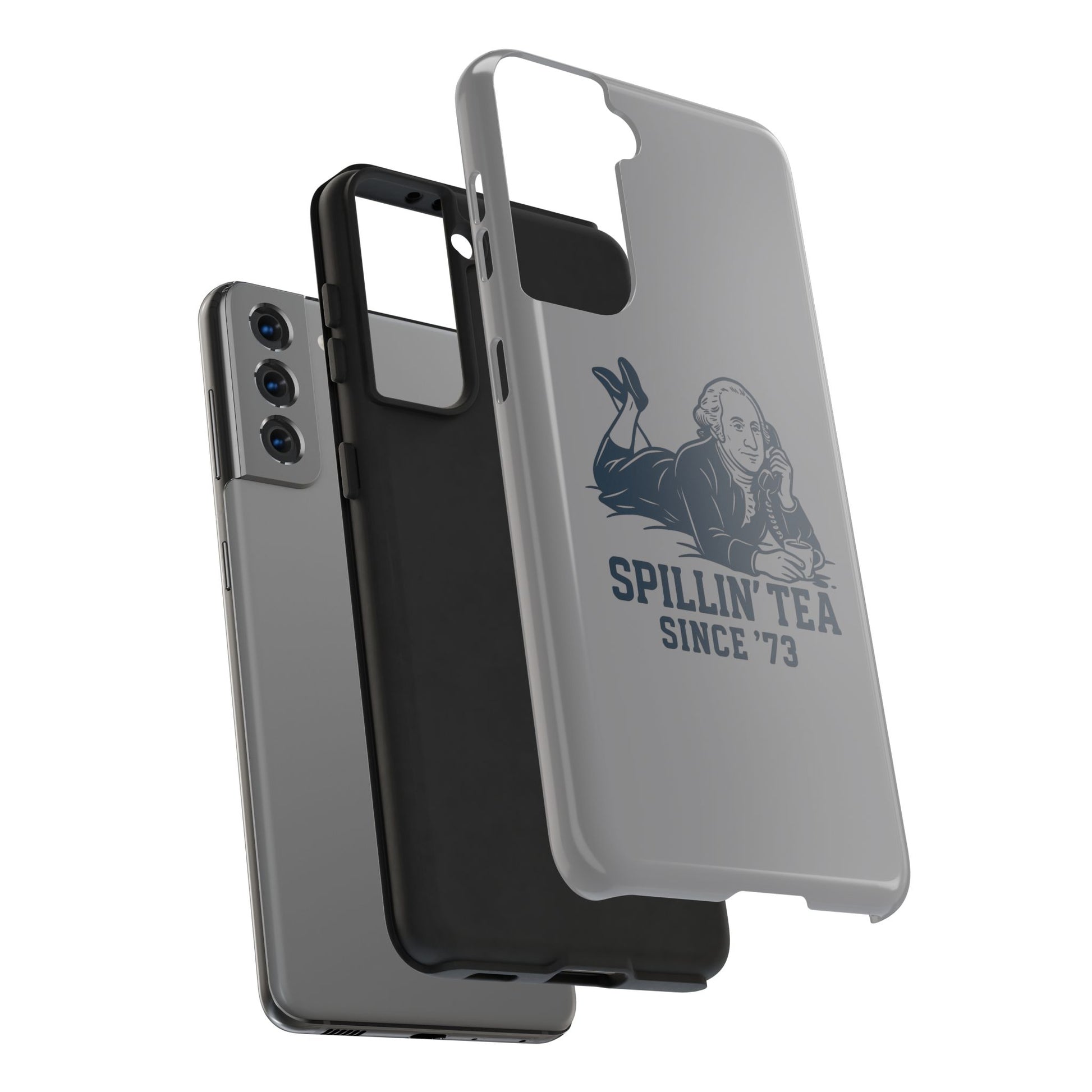 Spillin' Tea Phone Case, Tough Phone Cases for History Lovers, Unique Gift, Durable Phone Cover, Trendy Accessories