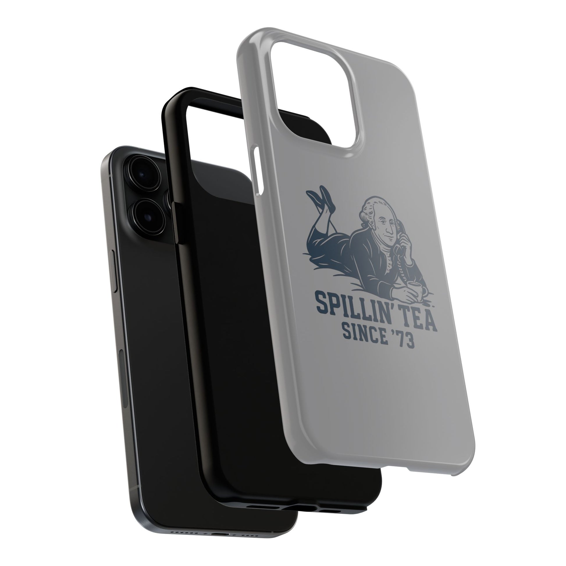 Spillin' Tea Phone Case, Tough Phone Cases for History Lovers, Unique Gift, Durable Phone Cover, Trendy Accessories